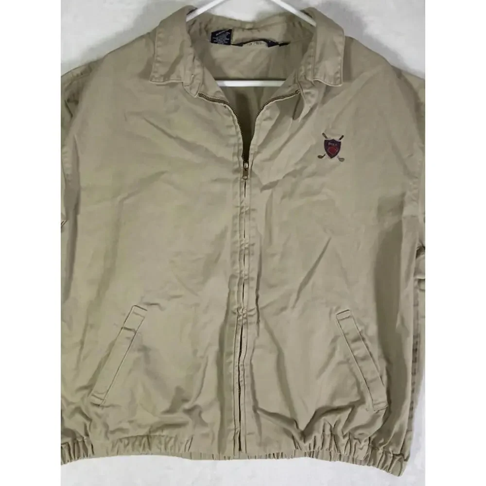 Vintage Polo Ralph Lauren Harrington Bomber Jacket Men’s USA Made 1980s XLarge